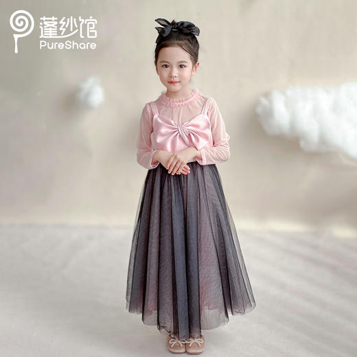 PureShare女童公主裙-悠兰吊带礼服裙 商品图5