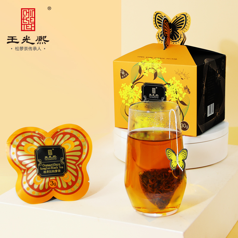 王光熙桂花红茶茶包祁门原产地红茶拼配桂花浓香型桂花红茶30g装