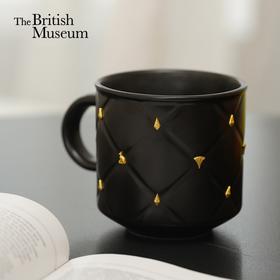 大英博物馆盖亚·安德森猫系列浮雕菱格金属铆钉马克杯