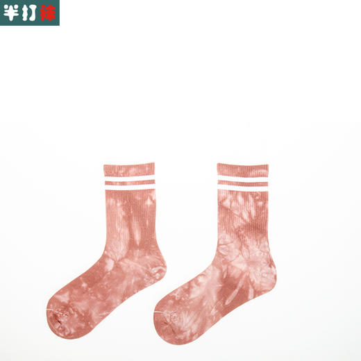 【2双装】扎染袜子男女潮ins纯棉嘻哈滑板篮球运动毛巾底长筒袜保暖袜【6双6折 2221205】 商品图3