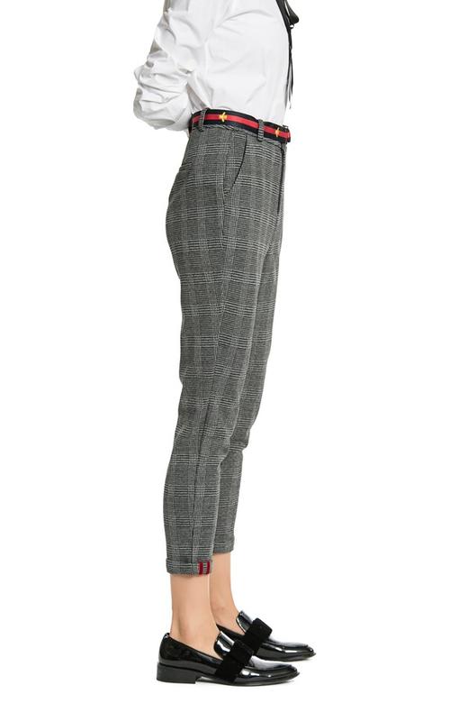 ELLA JADE 格纹高腰修身长裤 4448 商品图2