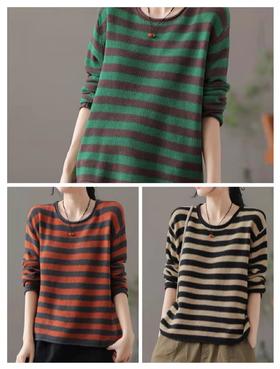 条纹毛衫