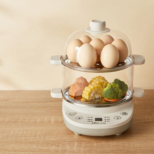 【小程序】小熊煮蛋器 ZDQ-C14Q8 米黄色 双层蒸盘 电子式 商品图11
