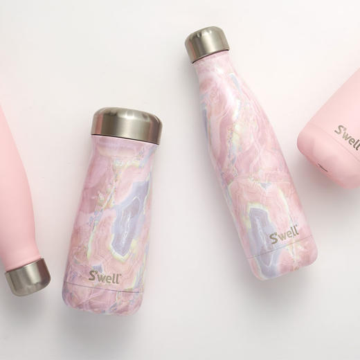 【swell美国进口保温杯】玫瑰晶洞系列不锈钢保温保冷水瓶❤ 商品图1