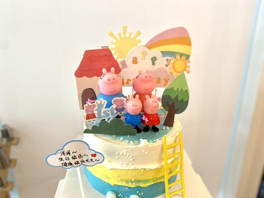 【佩佩豬一家四口主题蛋糕】 商品图4