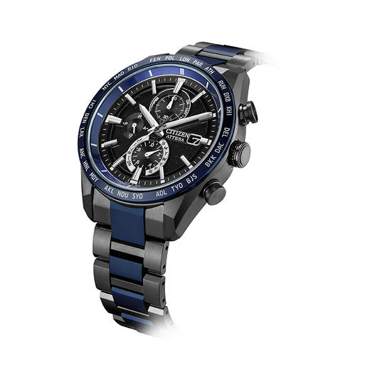 西铁城/CITIZEN光动能电波舒博钛商务休闲男表AT8187-75E 商品图6