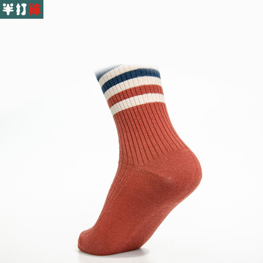 滑板袜子韩版学院风女中筒袜三条杠经典条纹四季款运动长袜【2222210】 商品图2