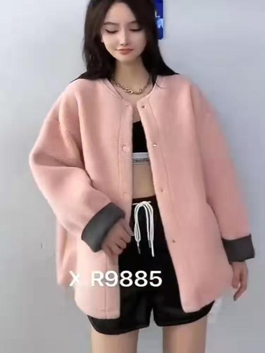 粉绿羊羔毛外套 商品图1