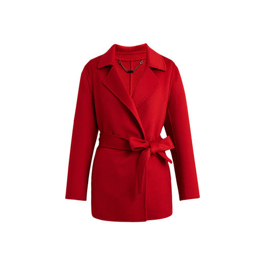 皮尔卡丹女装高级感气质系带收腰通勤纯羊毛毛呢大衣P2422C2936R0
 商品图4