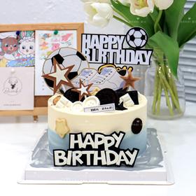 足球主题奶油蛋糕