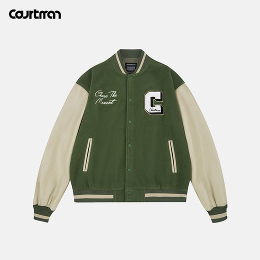 COURTMAN棒球服夹克重工刺绣2022秋冬潮美式男女宽松外套情侣运动 商品图2