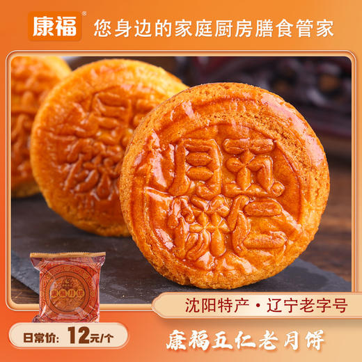 康福 经典五仁老月饼100g/块8044 商品图0