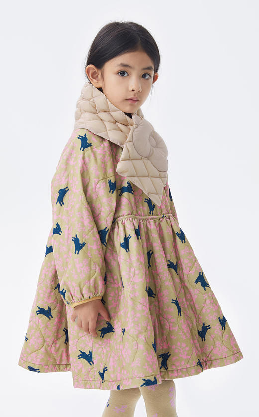 JNBY  22年冬款  生肖兔印花长袖连衣裙  1MBG10960 商品图5