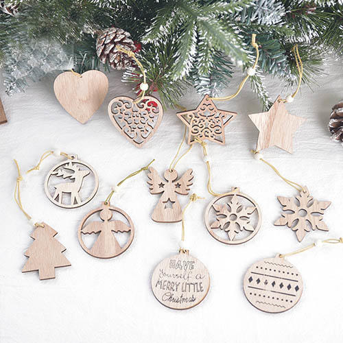 节日激光雕刻镂空小挂件（12枚装） 商品图1