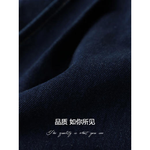 COCOBELLA设计感腰带直筒牛仔裤宽松休闲高腰打褶阔腿裤DN626 商品图4