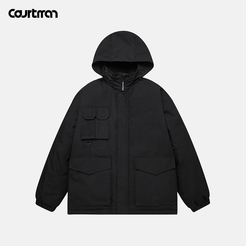 【户外风工装棉服】户外结构设计  加棉夹克  隐藏式连帽设计  防风  防刮  保暖  羽绒棉填充