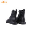 【预热双12】Safiya/索菲娅 新潮溶解底2022冬季新款圆头侧拉链百搭机车马丁靴 SF24116403 商品缩略图2