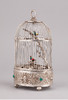 独角鹿西洋古董德国新古典主义花叶纹纯银精雕鸟笼式自鸣鸟八音盒 商品缩略图2