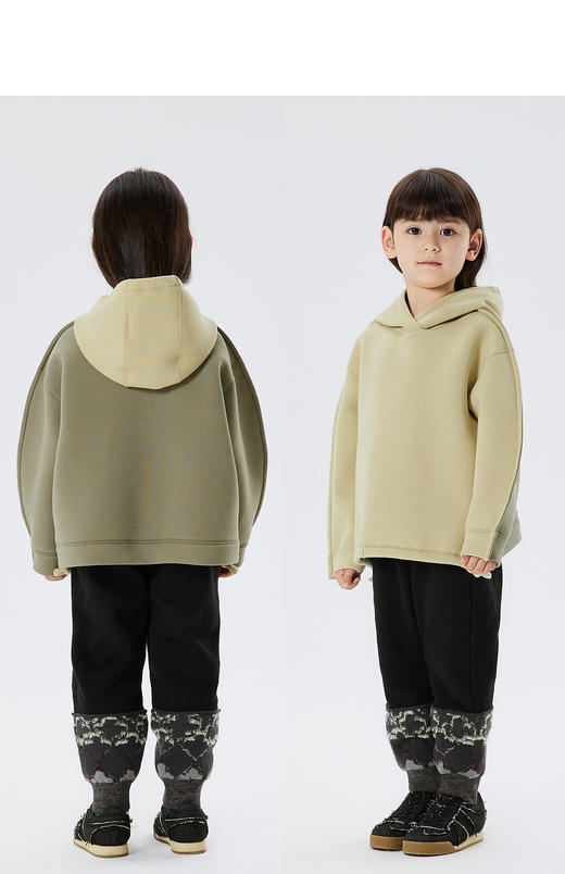 JNBY  22年冬款  时尚拼接束脚长裤  1MBE11000 商品图8