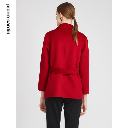 皮尔卡丹女装高级感气质系带收腰通勤纯羊毛毛呢大衣P2422C2936R0
 商品图2