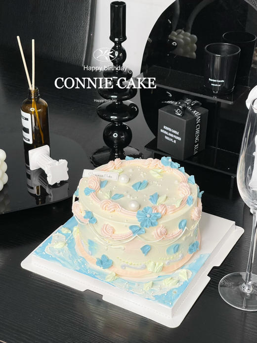 【1259】复古粉蓝花朵 商品图4