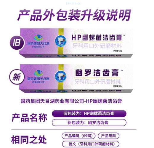 【国药集团天目湖HP牙膏】 120g 商品图5