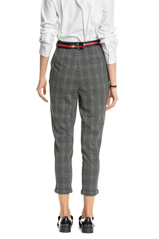 ELLA JADE 格纹高腰修身长裤 4448 商品图3