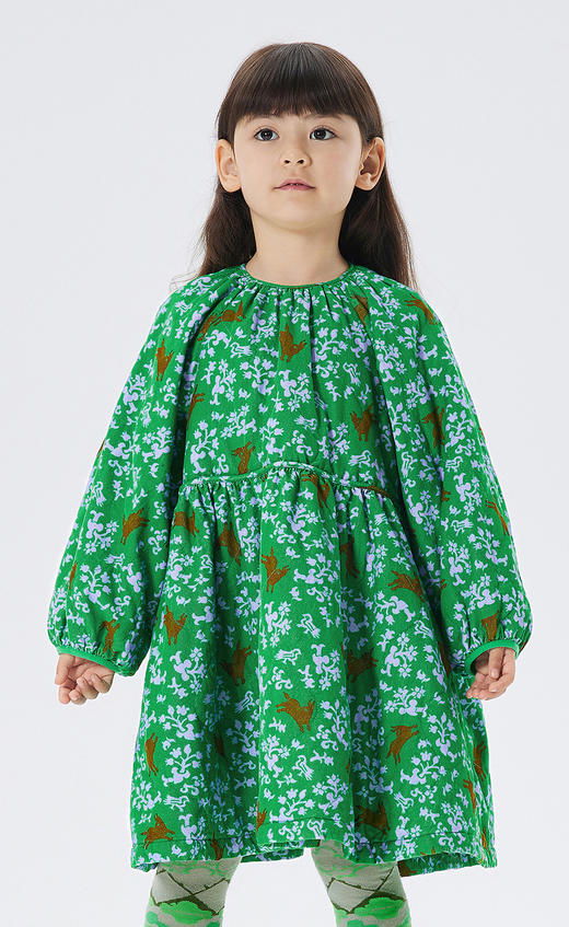 JNBY  22年冬款  生肖兔印花长袖连衣裙  1MBG10960 商品图6