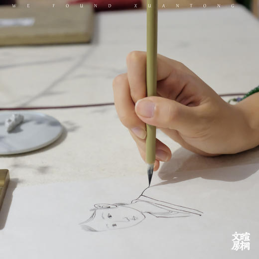 暄桐文房 骨法勾勒 勾线笔 毛笔 兼毫 商品图4
