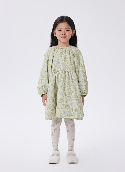 JNBY  22年冬款  生肖兔印花长袖连衣裙  1MBG10960 商品图10