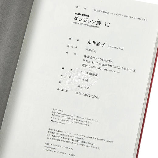 【中商原版】漫画 迷宫饭 12 九井谅子 KADOKAWA 日文原版漫画书 ダンジョン飯 商品图3