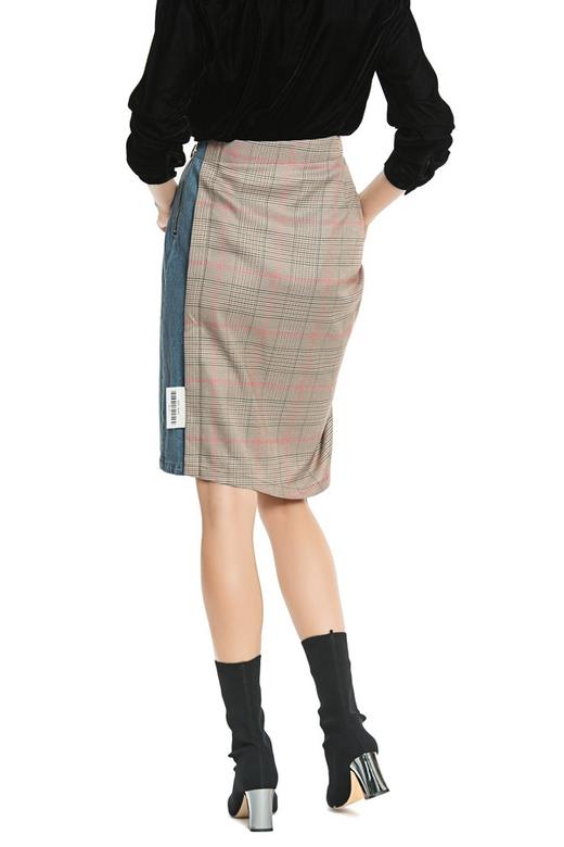 BASIC HOUSE 荷叶边格纹开衩半身裙 4428 商品图3