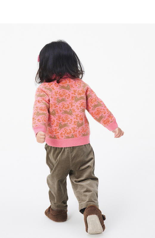 JNBY 22年冬款  生肖兔短款开襟毛衫  YMB310080 商品图4