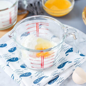 学厨玻璃量杯 500ML耐高温带刻度量杯家用烘焙测量工具豆浆牛奶计量杯 商品图0