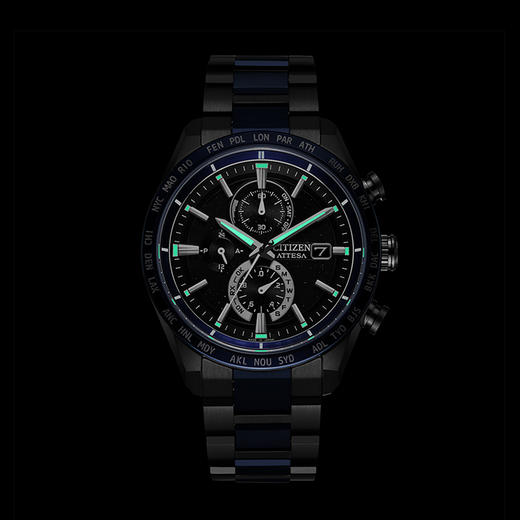 西铁城/CITIZEN光动能电波舒博钛商务休闲男表AT8187-75E 商品图4