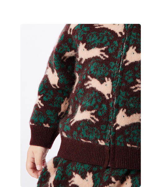 JNBY 22年冬款  生肖兔短款开襟毛衫  YMB310080 商品图6