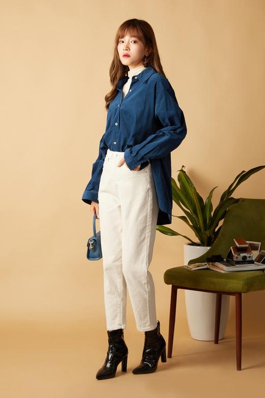 Kai & Kiera 蓝条绒衬衫 10572 商品图1