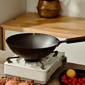 【神田KANDA】铁神2代钻石纹炒锅30cm/33cm（含锅盖）