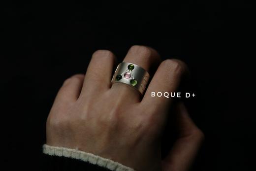 Boque d+ 925银圣书体碧玺原创设计定制戒指 商品图0