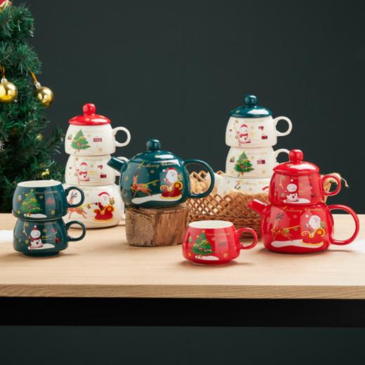 【圣诞限定】圣诞花茶具礼盒套装 商品图0