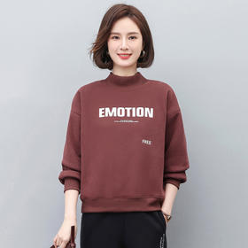 加绒卫衣短款小个子冬装保暖内搭休闲显瘦上衣HR-WH3229