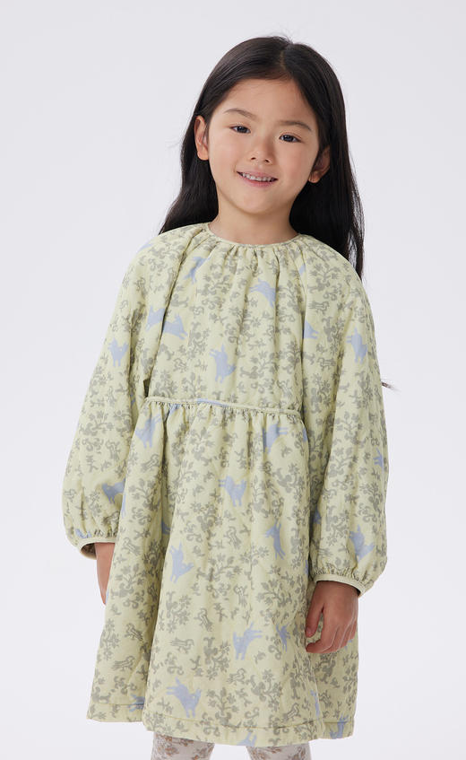 JNBY  22年冬款  生肖兔印花长袖连衣裙  1MBG10960 商品图8