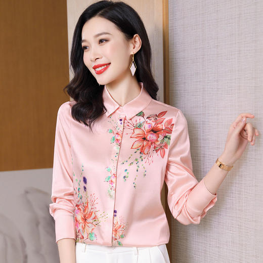 重磅真丝衬衫百搭桑蚕丝上衣ASE3553 商品图1