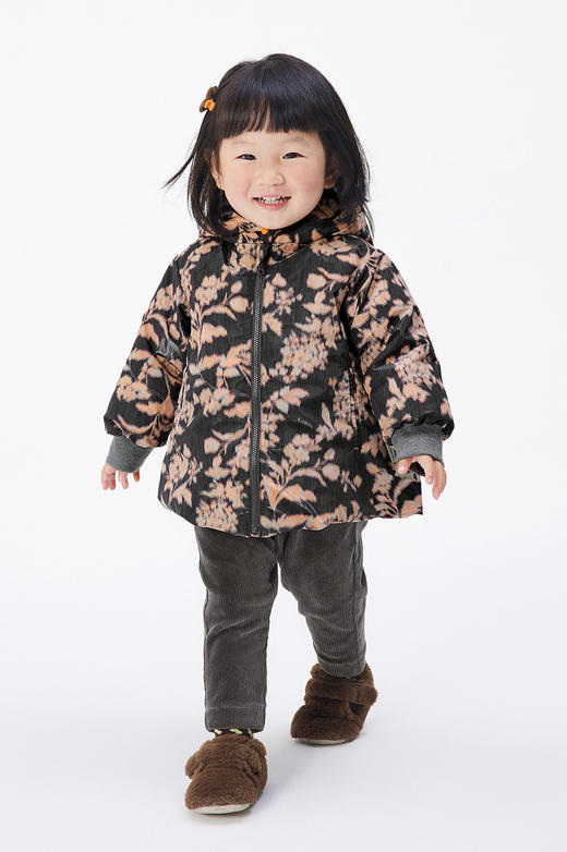 JNBY  22年冬款  印花中长款连帽羽绒服  YMBC10290 商品图0