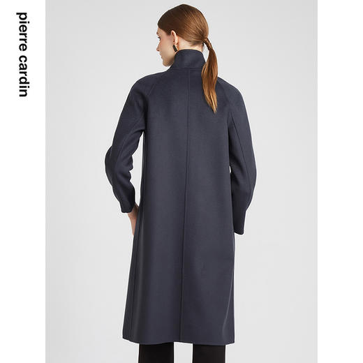 皮尔卡丹女装毛呢外套灰色纯羊毛干练行政款法式大衣P2422C2929H2
 商品图2