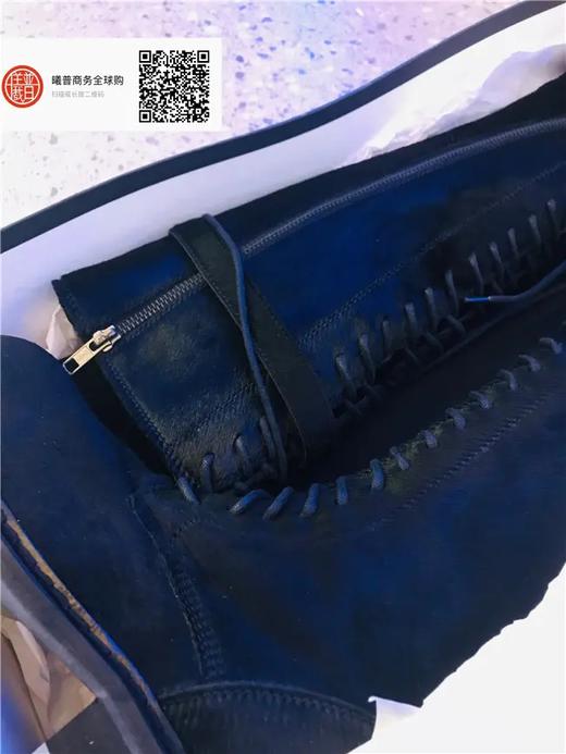 女款黑色马毛 长筒靴 商品图3