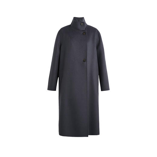 皮尔卡丹女装毛呢外套灰色纯羊毛干练行政款法式大衣P2422C2929H2
 商品图4