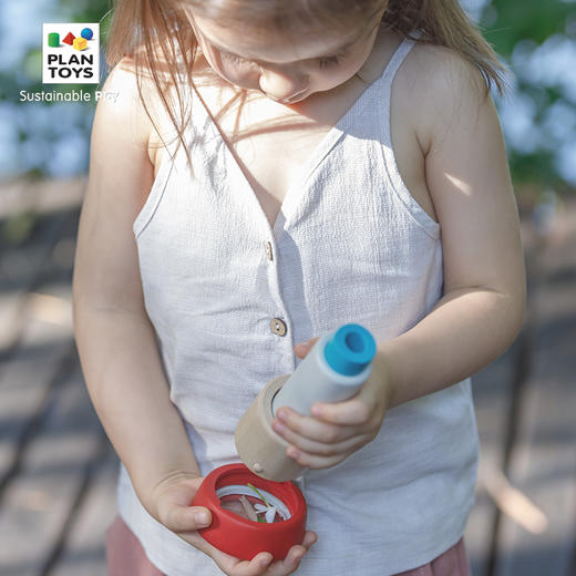 3岁+ | 泰国PlanToys 百变万花筒儿童早教益智类玩具科学探索多棱镜木制万花筒 商品图2