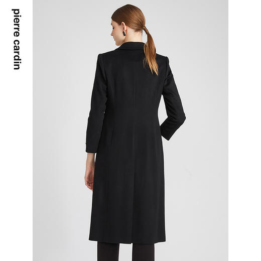 皮尔卡丹女装大衣黑色时尚刺绣长款保暖羊毛羊绒外套P2453C2965B0
 商品图2