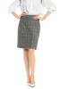 AVA 灰色格纹高腰半身裙 4515 商品缩略图0